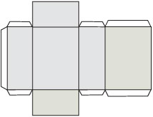 prisma cuadrangular plantilla